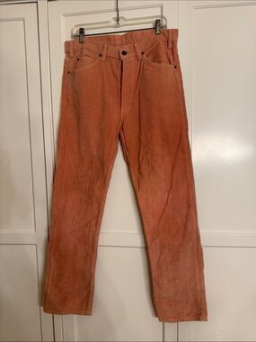 Men's Corduroy Pants in light orange Classic Straight Fit
